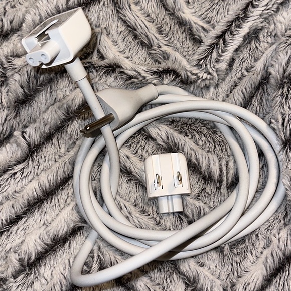 APPLE AC POWER CORD & WALL PLUG ATTACHMENT - Picture 1 of 9